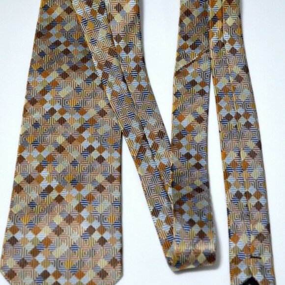 Valerio Garati Necktie Beige Multi-color Silk Business Formal - Picture 3 of 5